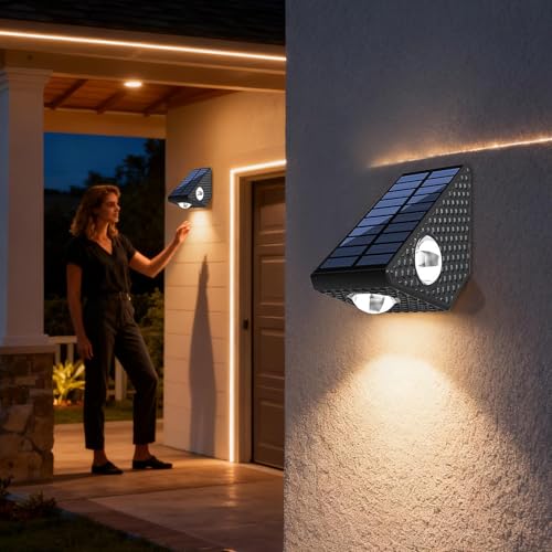 Luz montada en valla impermeable que soluciona la oscuridad en muros exteriores de jardín 3