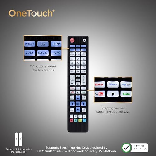 UltraPro Backlit OneTouch Universal Remote Control, Replacement TV Remote for Samsung, LG TV Remote, Vizio, Sony, Roku and More, Easiest Setup Ever U.S. Based Support 80830 by UltraPro - Used condition - Image 4