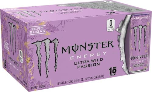 Monster Energy Ultra Wild Passion, Sugar Free Energy Drink, 16 Ounce (Pack of 15) - Thumbnail 2