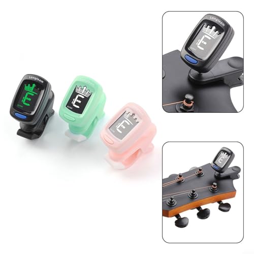 HEIBTENY Accordeur de guitare à clipser pour guitare acoustique, basse, ukulélé avec batterie T-19 – Noir - Les Beatles, Paul McCartney, John Lennon, RIngo Starr, George Harrison HEIBTENY Accordeur de guitare à clipser pour guitare acoustique, basse, ukulélé avec batterie T-19 - Noir – Image 7