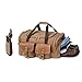 Kemy's Canvas Duffle Bag for Mens Oversized Overnight Bags Weekend Duffel Weekender Travel Bags Leather Doufle Gym Carryon Airplanes Carry On Luggage with Shoe Compartment Large Easter Gifts