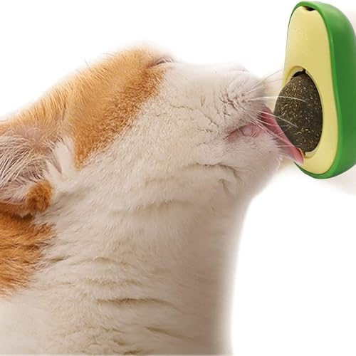 Image of cature Care by Nature Cat Catnip Ball Avocado Shape,Catnip Edible Licking Ball,Cat Treat Toy Catnip Ball Pet Chew Toys Dental Catnip Wall Treats For Cats