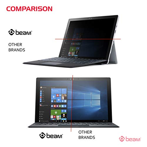Beam Vanguard Shield Tempered Glass Screen Protector For Microsoft Surface Pro 4/5 /6/7 W/Installation Frame] (Replacement Guarantee) (Privacy) #TOP3