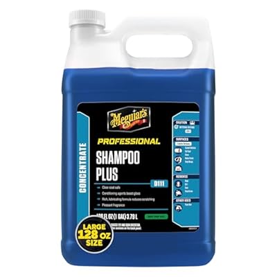 Meguiar's D1111 Shampoo Plus – Car Wash Soap Gently Cleans Without Swirling or Scratching, Car Wash Foam Soap Effectively Lifts Dirt and Grime Leaving Car Slick To The Touch – 1 Gallon