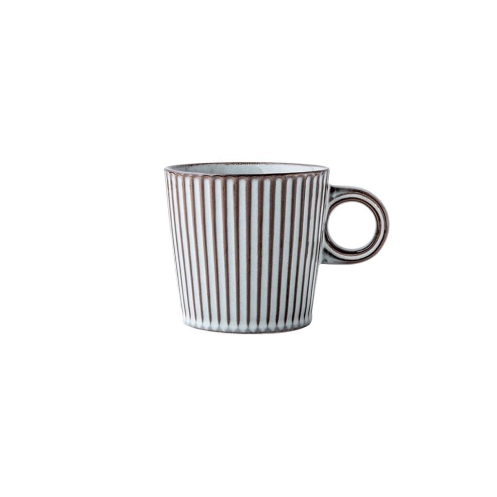 Tasse à café au lait en céramique rétro NEBE avec motif vertical
