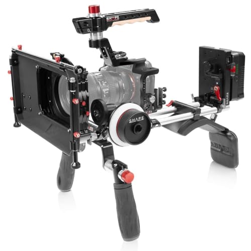 Image of Shape Shoulder Mount with Matte Box and Follow Focus for Sony Alpha a7R IV Camera