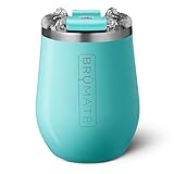 BrüMate Uncork'd XL MÜV - 100% Leak-Proof 14oz Insulated Wine Tumbler with Lid - Vacuum Insulated Stainless Steel Wine Glass - Perfect For Travel & Outdoors (Aqua)