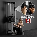 ER KANG Wall Mount Cable Station, Cable Crossover Machine with 18 Positions Dual Pulley System for Home Gym Fitness Equipment - Image 3