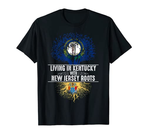 Kentucky Home New Jersey Roots State Tree Flag Regalo Camiseta