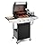 Lyromix Large Propane Gas Grill with 3-Burners and Side Burner, Outdoor BBQ Grill Griddle with Porcelain-Enameled Cast Iron Grates, Stainless Steel Camping Barbecue Griddle for Patio, Party, 37000 BTU