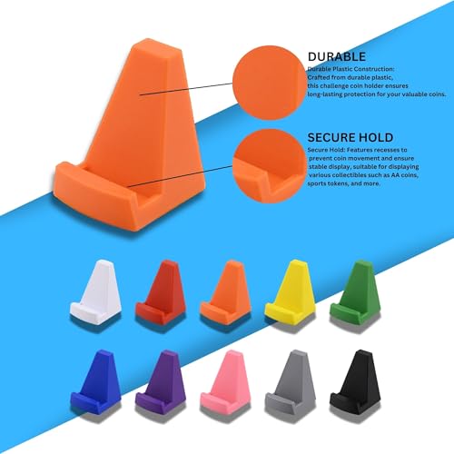 Porta Moneda Triangular Compacto Naranja miniatura 2