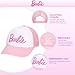 Barbie Girls Fashion Baseball Cap Clothes – Cotton Pink Hat for Girls 5-13 Years Old – Adjustable Snapback Hat for Playground, Traveling, Everyday Wear