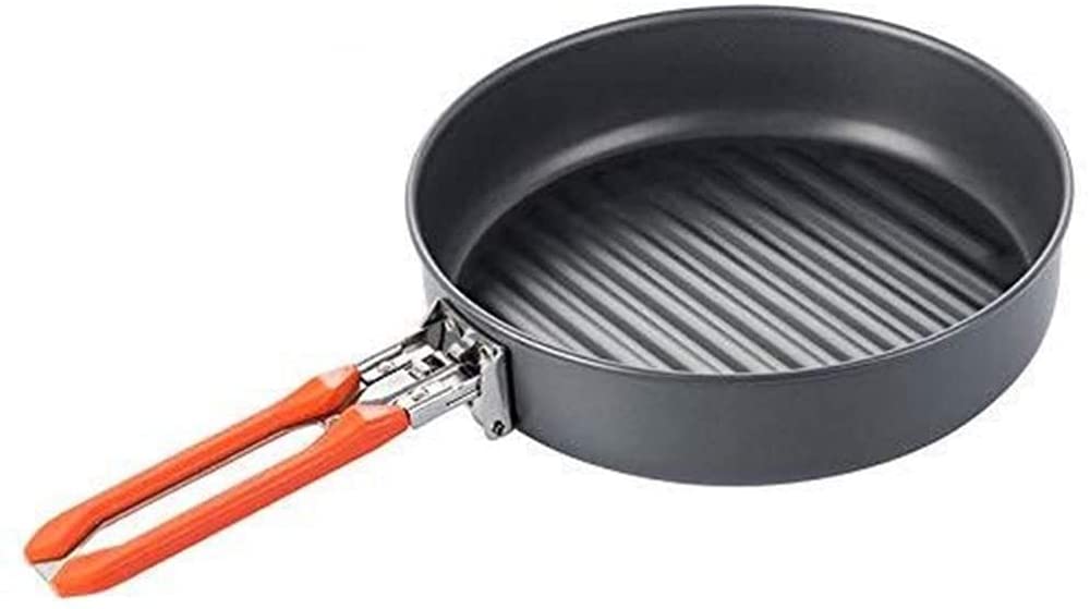 Kemping zastawa stołowa na zewnątrz kemping turystyka piesza piknik przenośny twardy stop aluminium 0,9 l patelnia składany uchwyt na zewnątrz na piknik zastawa stołowa
