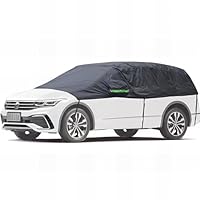 BEXITA Halb-Autoabdeckung, SUV, wasserdicht, für Vorder- und Rückseite, Windschutzscheibenabdeckung, schützt vor Sonne, Eis, Frost und Schnee