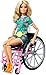 Barbie Fashionistas poupée mannequin #165 blonde en fauteuil roulant avec combishort à imprimé tropical et baskets orange, jouet pour enfant, GRB93