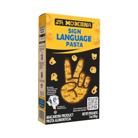 LA MODERNA, Sign Language, Pasta, en Alianza con Texas Hands & Voices, Hecha con Sémola de Trigo Durum, 7 oz Cover