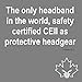 Protective Headband for Figure Skating by Forcefield ® - Black Neoprene Ultra M/L - Youth/Adult Size - Impact Tested CEII PPE Safety Certified