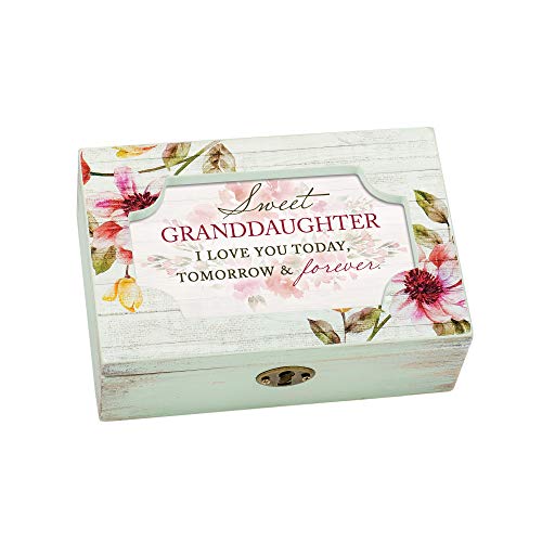 Cottage Garden Granddaughter I Love You Floral Decoupage Petite Music Box Plays You are My Sunshine