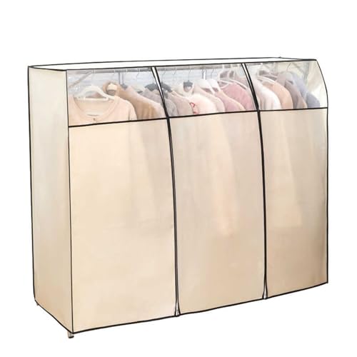 Clothes Bags for Storage Hanging, Garment Rack Cover Only, Double Zippers at Front and Back, X-Shaped Clothing Set(200x52x120cm/79x21x47in)
