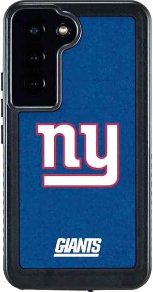Skinit Waterproof Phone Case Compatible with Galaxy S24 - Officially Licensed NFL New York Giants Distressed Design