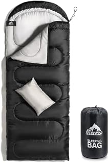 MEREZA 0 Degree Winter Sleeping Bag for Adults Kids with Pillow, Cold Weather Sleeping Bag for 4 Season Camping Hiking Backpacking Sleeping Bags for Big and Tall