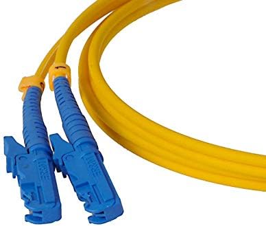 CONBIC LWL fiber optic cable - 1m OS2 yellow, E2000/UPC to E2000/UPC connector, duplex 9/125 patch cable - fiber optic cable 1 meter - Image 3