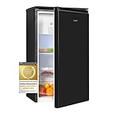Exquisit Kühlschrank KS117-3-010F schwarz | 82 l Nutzinhalt | 3 Sterne Gefrierfach | Schwarz