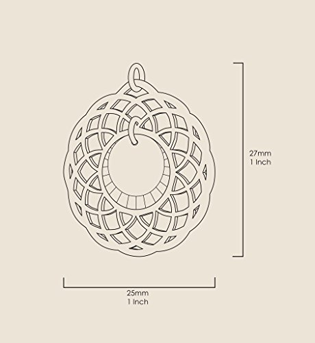Nano Jewelry Gold Plated I Love You To The Moon And Back Necklace Mandala Pendant Pure Gold Inscribed Black Cz, 18" #TOP5