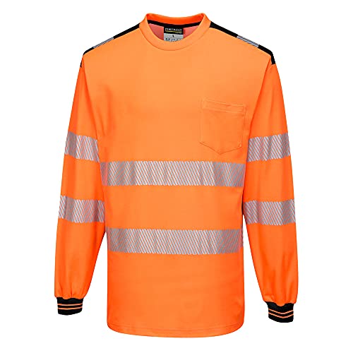 Portwest PW3 Hi-Vis T-Shirt L/S - Color: Orbk - Talla: Medium