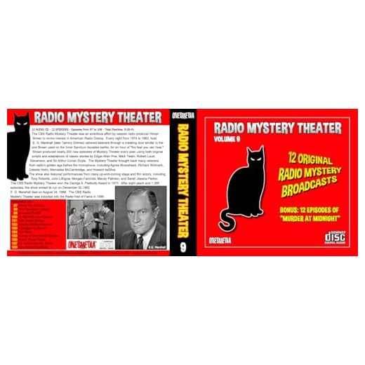 CBS RADIO MYSTERY THEATER Volume 9 - 12 AUDIO CD BOX SET - 12 EPISODES - Episodes from 97 to 108 - Total Playtime: 9:26:41