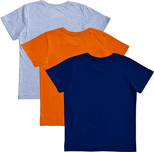 Image of minicult Cotton Boys Half Sleeve Kids Tshirt with Chest Print and Bright Colors(Multicolor)(Pack of 3)