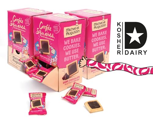 Michel et Augustin Cookies, Individually Wrapped Snacks, 3 Changemaker Cookie Gift Box, Dark Chocolate & Sea Salt Shortbread, Bulk Snacks, 40 French Butter Cookies per Box - Thumbnail 5