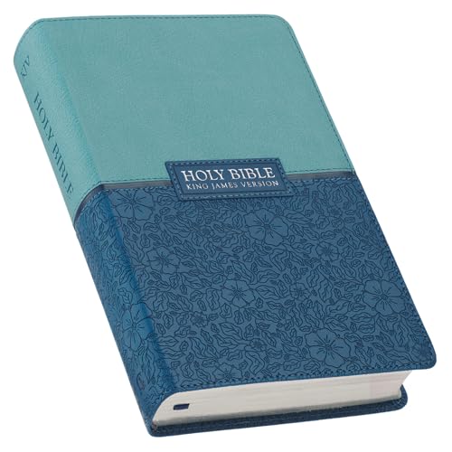 KJV Holy Bible, Giant Print Standard Size Faux Leather Red Letter Edition - Thumb Index & Ribbon Marker, King James Version, Blue Two-tone (KJV Standard GP Editions)