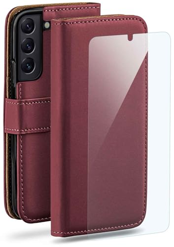 Étui portefeuille Samsung S22 Plus bordeaux pour le quotidien