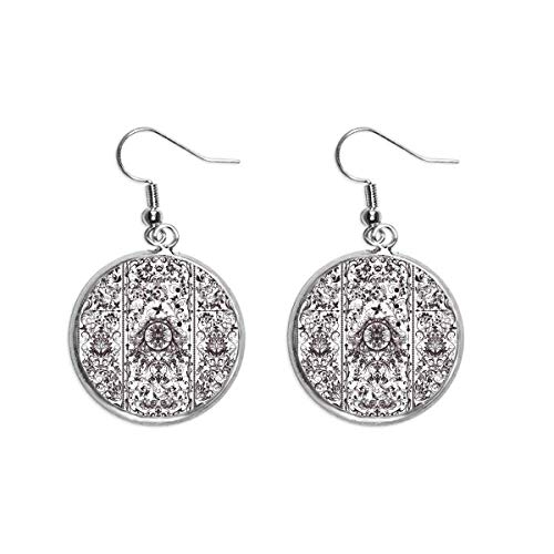 Pendiente de plata barroco moderno hojas paralelas joyería de cerámica mujer