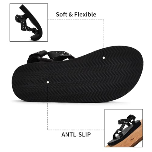 Image of Women's Original Sport Sandals Hiking Sandals with Arch Support Yoga Mat Insole Light Weight Outdoor Water Shoes