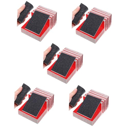 PartyKindom 5sets Sandpaper Block Set 180/240 Grit Soft Black Foam Sanding Pads for Car Auto Body Wood Crafts 20pcs*5