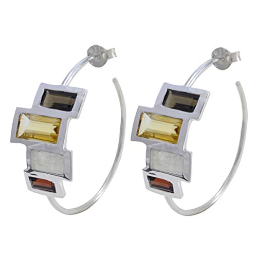 Boucle d'oreille multi argent 925 RIYO anti-ternissement pour oreilles sensibles