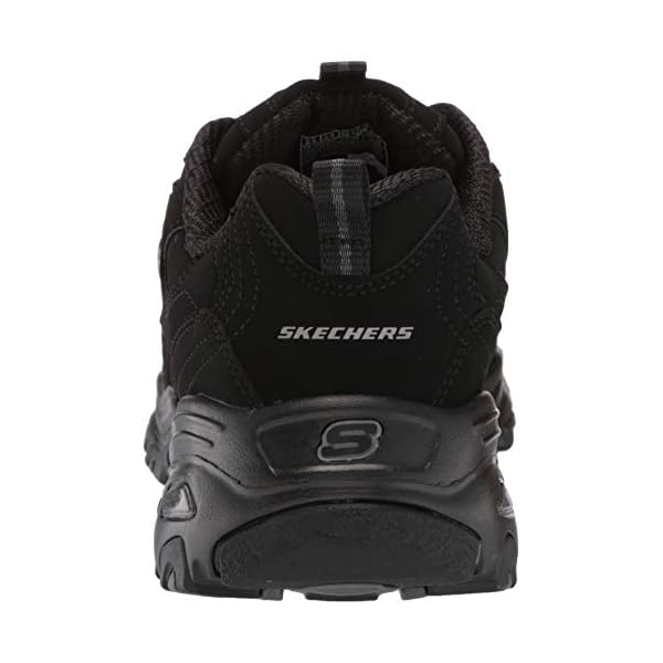 Skechers womens Dlites-play Wide Fashion Sneaker, Black, 10 Wide US