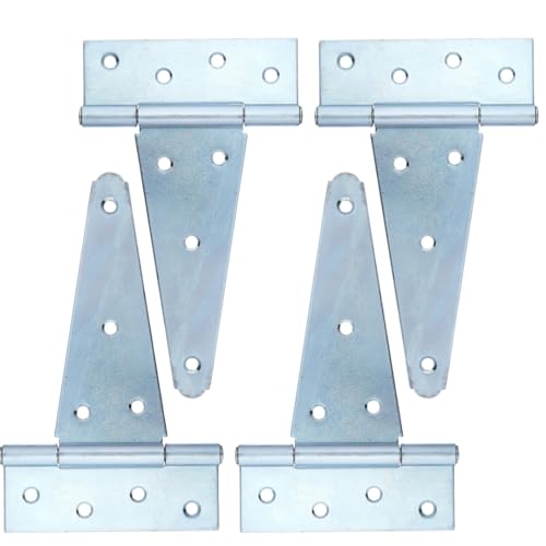Image of NU-SET Security Kit | 2-3 /4 inch Round Laminated Steel Padlock, 4-1 /2 inch Adjustable Hasp & 6 inch Heavy-Duty T-Hinge (2 Pack) | High-Security Lock & Hardware Set for Doors, Gates & Sheds