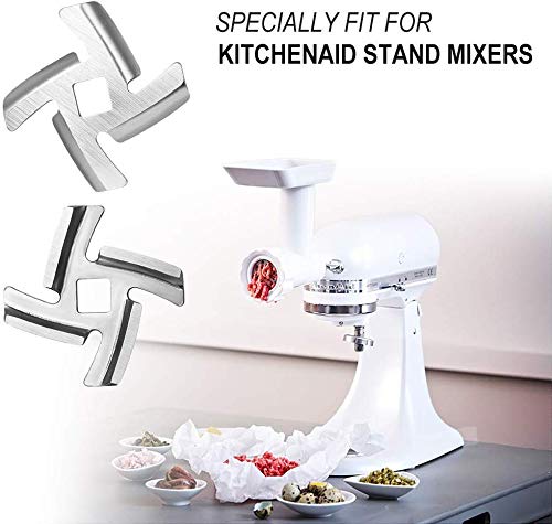 Image of Meat Grinder Blade Stainless Steel Knife Cutter Compatible with Size 5 Meat Grinder /Stand Mixer