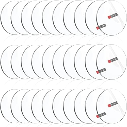 Enoin 30 Pack 1.5 inch Acrylic Circle Blanks - Acrylic Discs Cut to Size Plexiglass Sheets 1/8 inch Thick, Platic Discs Clear Ornaments for Crafts Arts and Crafts, DIY Project, Paintings