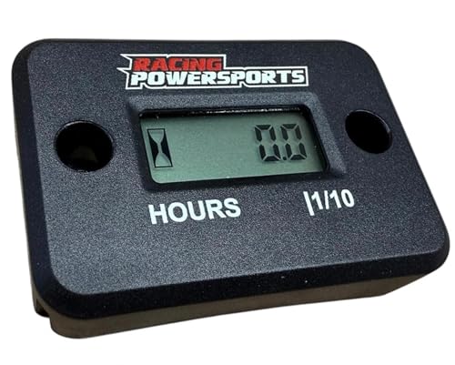 RacingPowerSports Digital Hour Meter Motorcycle ATV Snowmobile Marine Dirt Bike (Black)