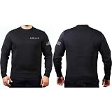 FEUER1 Sweat Black, S.W.A.T, bandiera, Nero , L