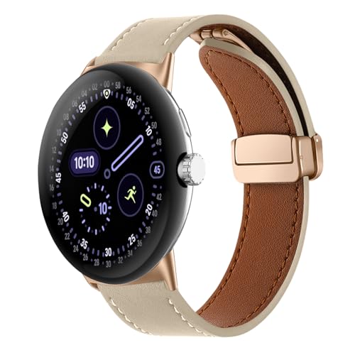 [AiMaoo] ���U�[�o���h Google Pixel Watch 4 41mm (2025) �Ή� �o���h ���C �o�b�N���t�� ���� PU�{�v �����x���g �����ȒP �ւ��x���g �r�W�l�X�X�^�C�� �X�g���b�v �R���p�`�u�� Pixel Watch 4 4