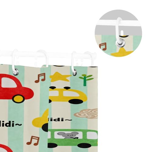Rideau de douche anti éclaboussures en tissu polyester lavable pour sol sec - 6