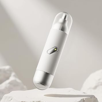 Electric Mens Nose Hair Trimmer USB Rechargeable Electric Nose Hair Trimmer, Suitable for Men and Women, Mini Portable, Gift White