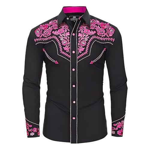 WWricotta Chemise Cowboy pour Enfant, Manches Longues, Boutonnage, Look Western, de 2 à 10 Ans/A