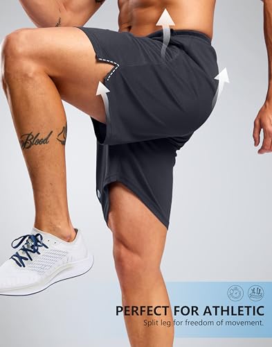 Image of G Gradual Men's Athletic Workout Shorts with Pockets 5 inch /7 inch /9 inch Lightweight Quick Dry Gym Basketball Running Shorts for Men