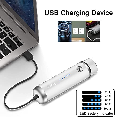 SUPRUS Damska golarka elektryczna z możliwością ponownego ładowania przez USB, do twarzy, brody, wąsów, nóg, pach, bikini, LED, wskaźnik baterii, bezprzewodowy (biały)